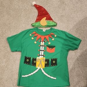 Green Elf Graphic Short Sleeve Tee